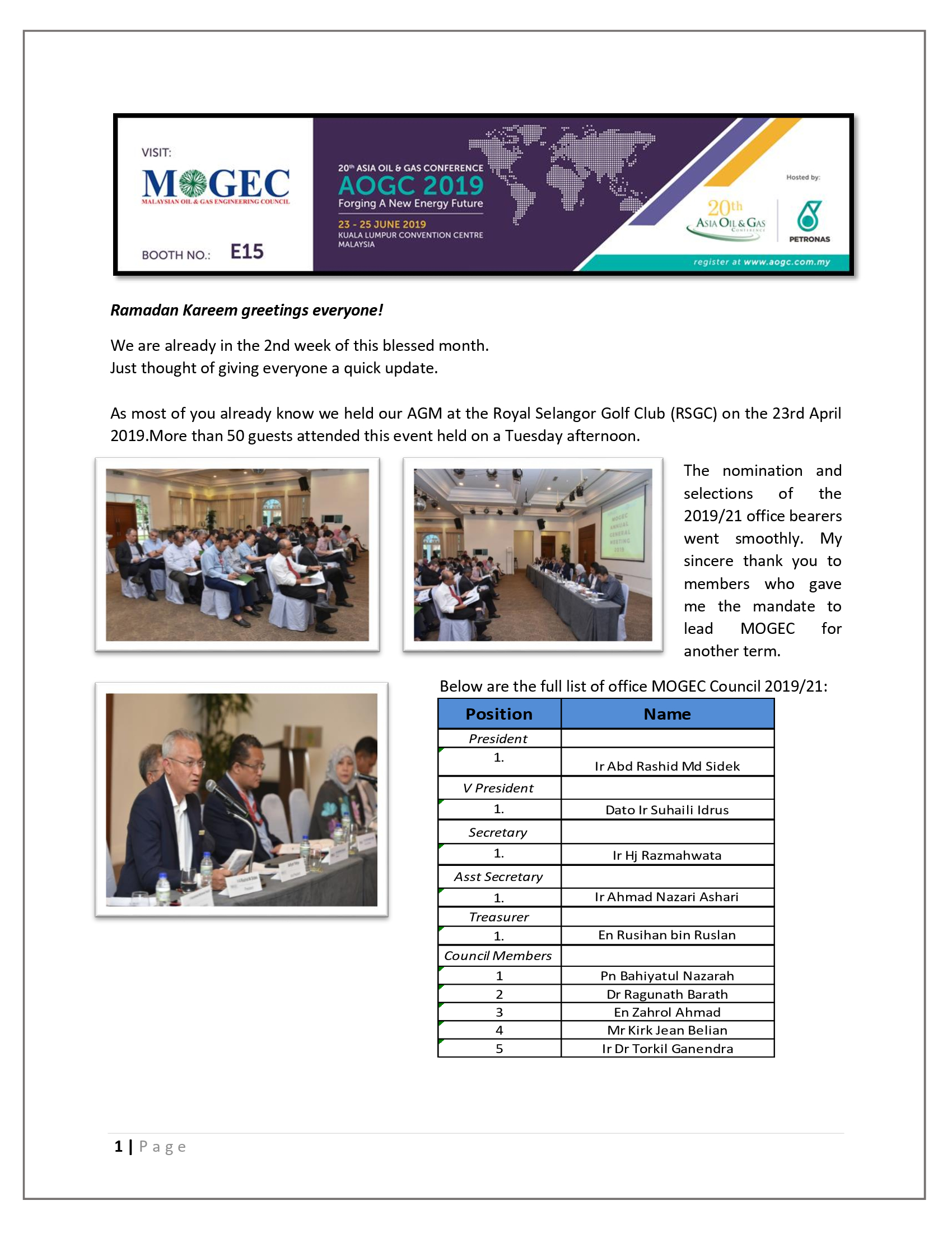 MOGEC President Message May 2019 1