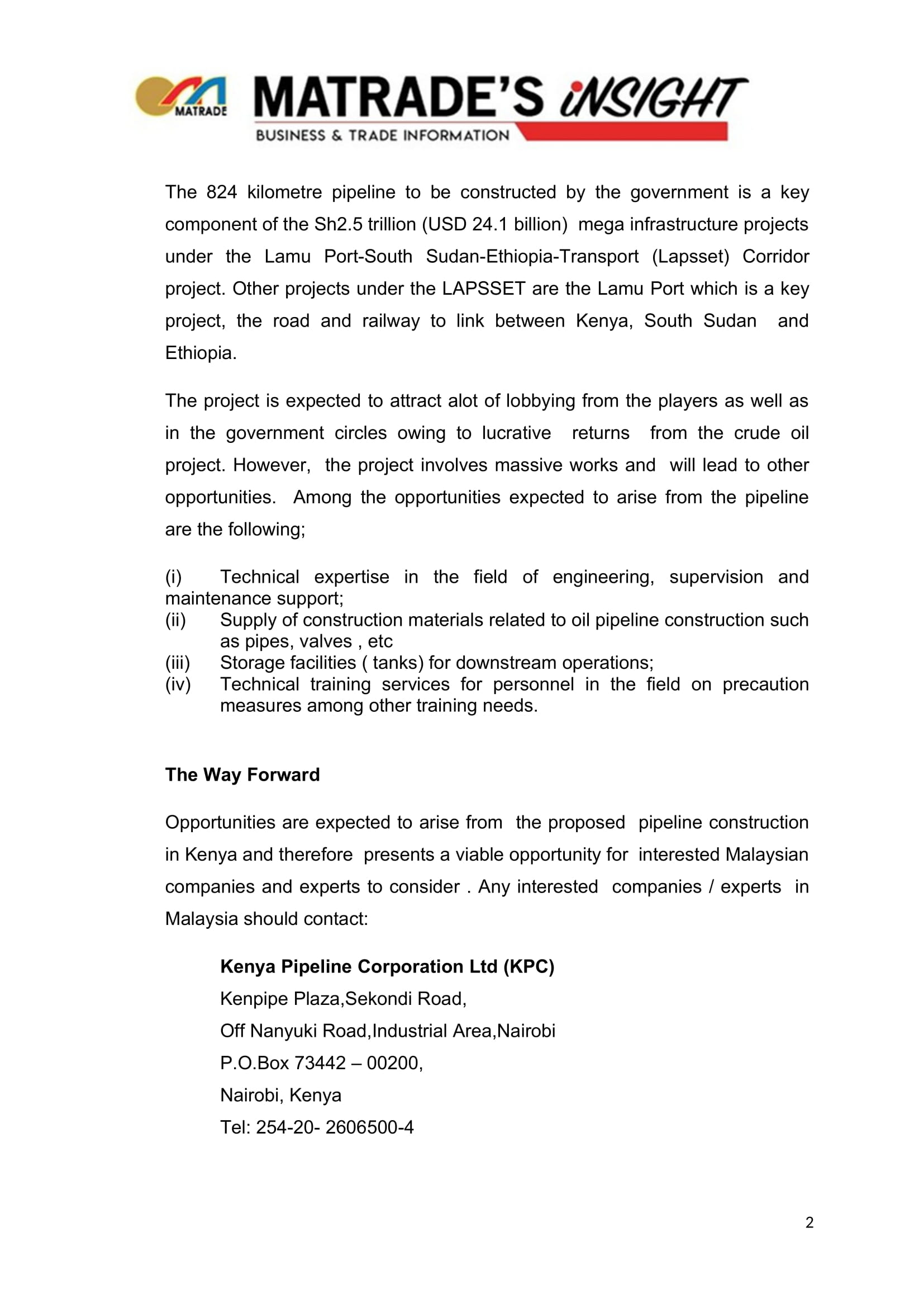 Article Construction of Oil Pipeline in Kenya 2