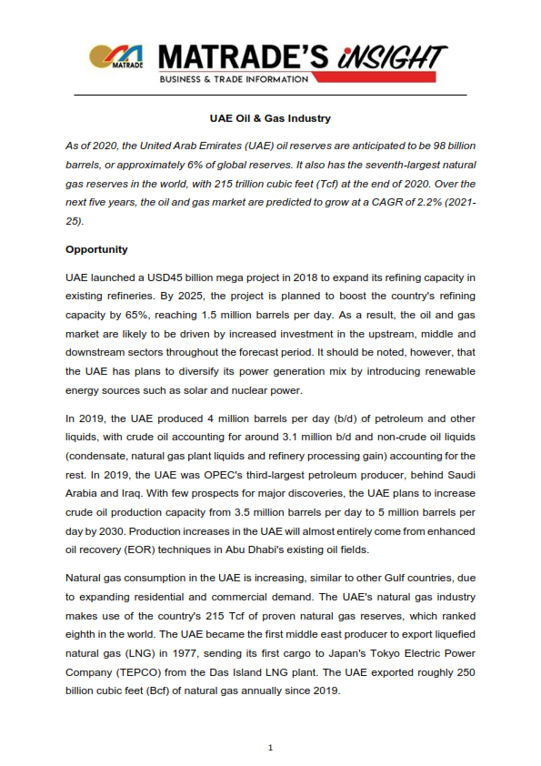 Article UAE Oil Gas Industry 001