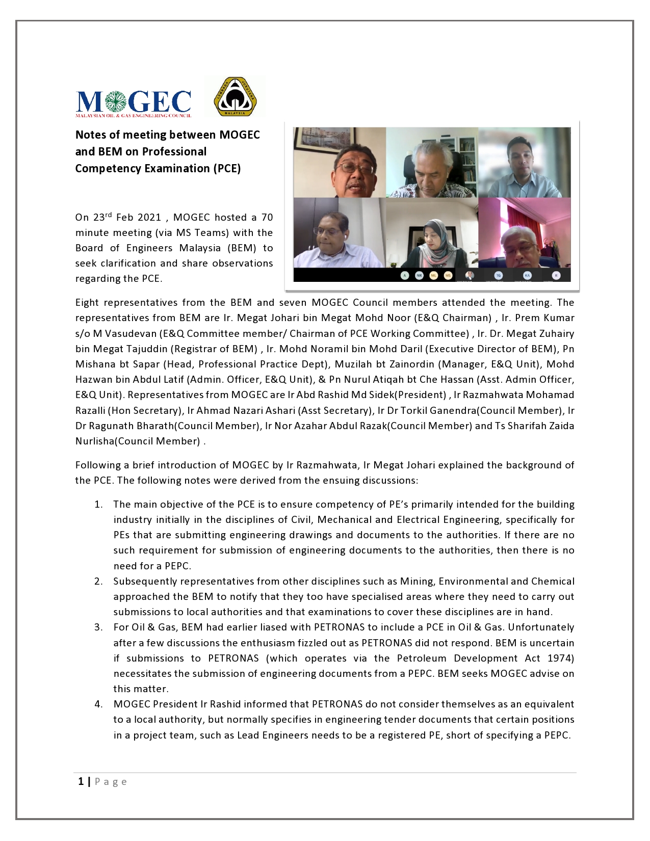MOGEC BEM MTG ON PCE 23Feb page 01