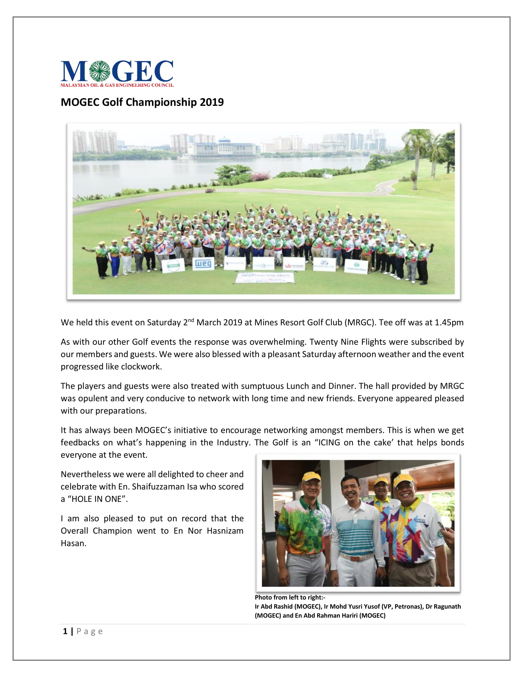 MOGEC Golf Championship 2019 1